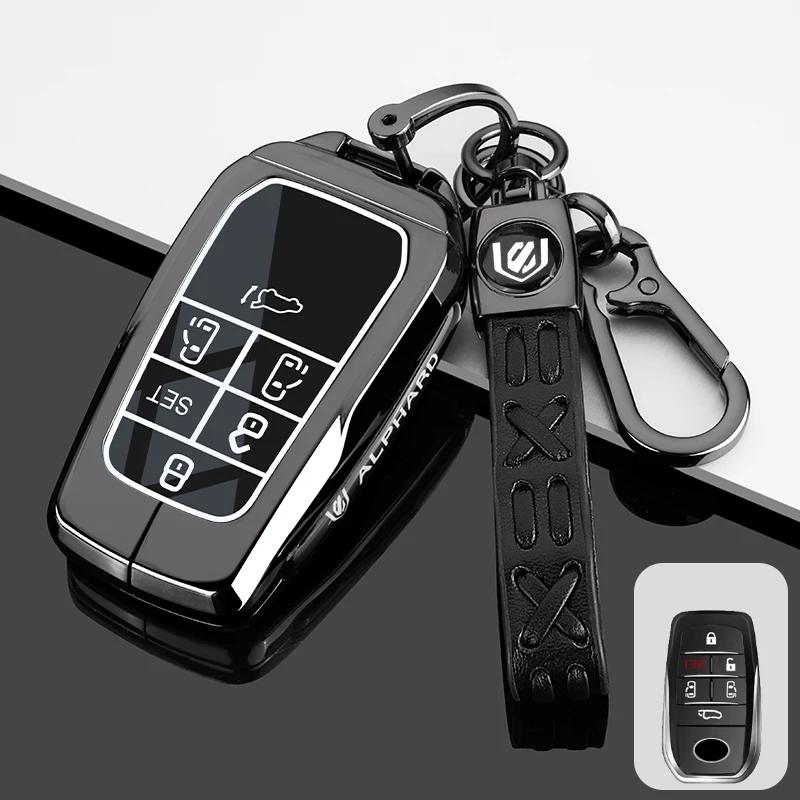 Zinc Alloy Car Smart Remote Protector Car Key Case HWKF8 Cover Styling Accessories For Toyota Vellfire Alphard 30 Series Previa Tarago