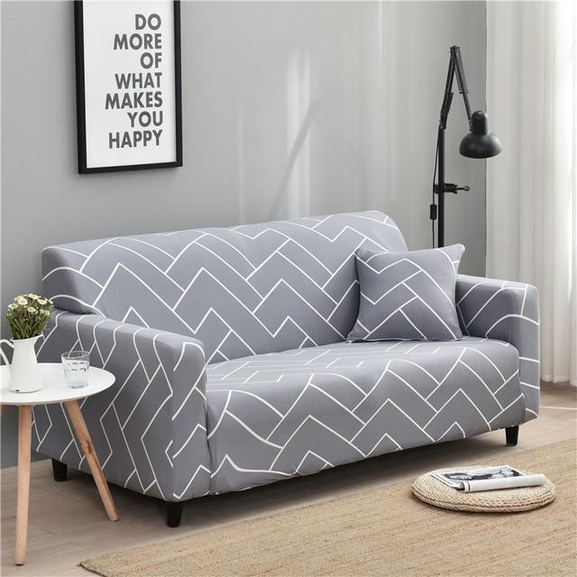 Чехол для дивана с геометрическим рисунком, эластичный спандекс, L-образные чехлы для диванов, шезлонг, угловой диван, чехол, защита для мебели