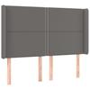 Headboard with Wingback Gray 147 x 16 x 118 128 cm Faux Leather