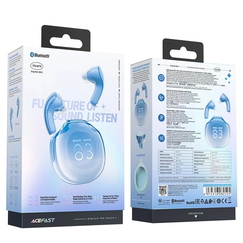 Acefast T9 Bluetooth 5.3 In-Ear Wireless Headphones - Blue