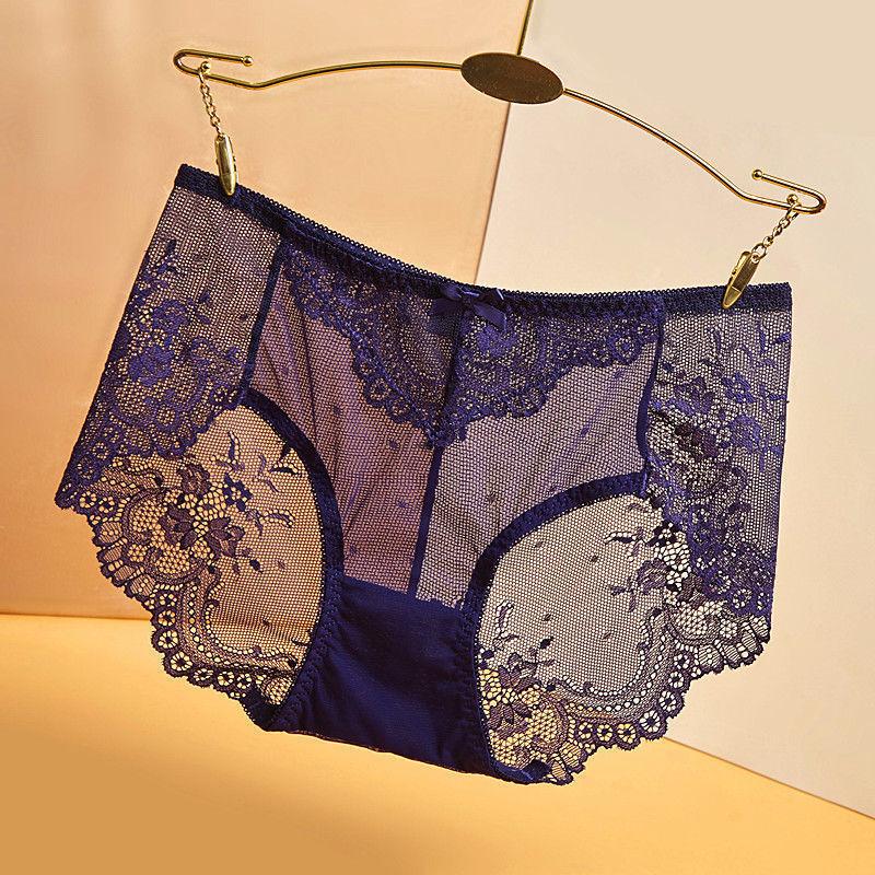 Кружевные трусики больших размеров с высокой талией, женские трусы, сексуальное полое нижнее белье, женские сетчатые дышащие трусы