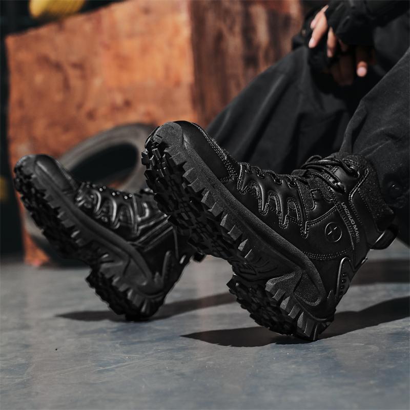 Походная обувь Мужские ботинки Уличные Полувысокие На шнуровке Прочные Мужская обувь Удобные Противоскользящие Удобные Повседневные Спортивная обувь Мужская