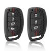 For Hyundai Creta Ix35 Ix45 I10 I30 I40 Tucson Santa Fe Rena Sonata Elantra 3/4Buttons Car Smart Key Case Cover Accessories
