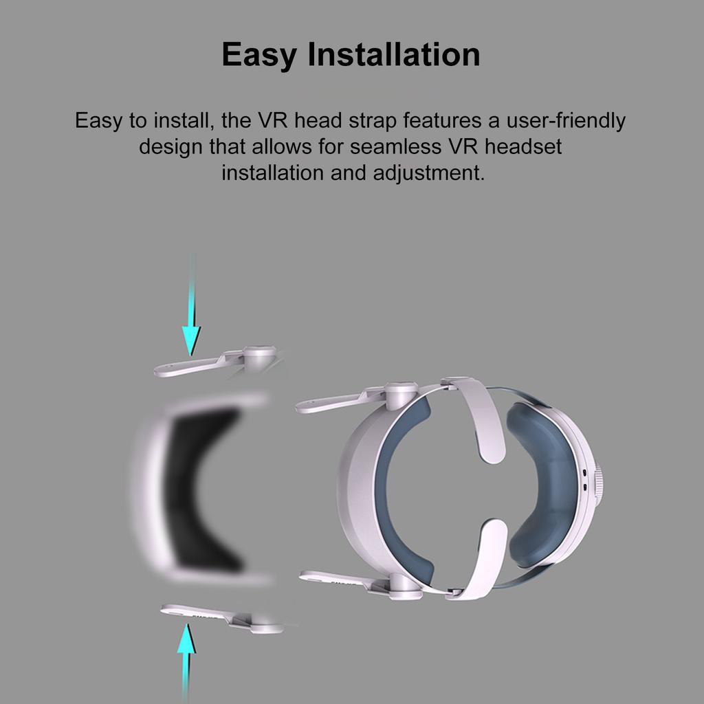 Ремешок на голову, совместимый с гарнитурой Meta Quest3 VR, 5000 мАч, перезаряжаемый, регулируемый на 360 градусов
