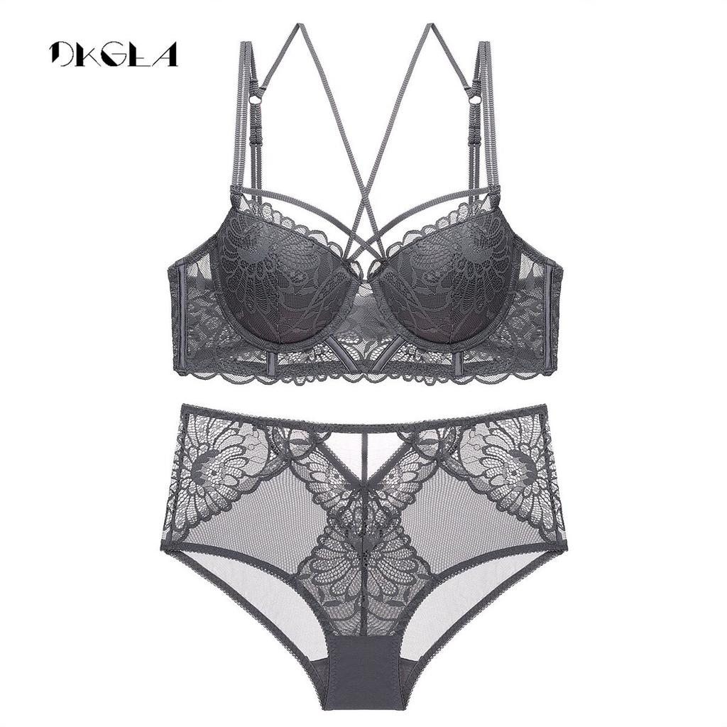 DKGEA Сексуальный комплект нижнего белья, белый бюстгальтер, кружевной женский бюстгальтер пуш-ап