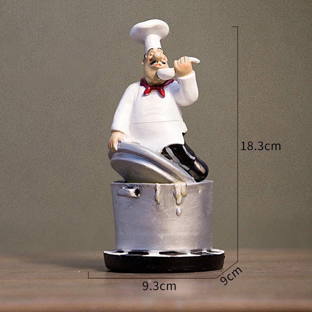 New Figure Model Toys Gift Chef Cooking Drinking Statue Living Room Decoration Crafts Ornaments Artwork