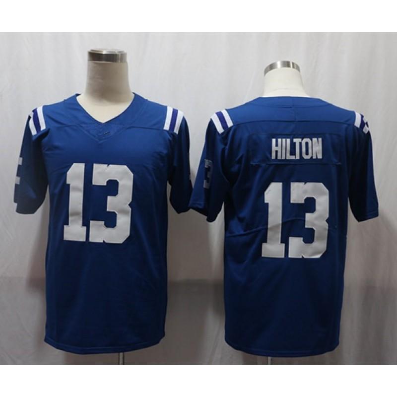 Mens NFL Indianapolis Colts Football Jersey Custom Number 2 13 12 17 25 Fan Wear Cotton Blend Sport Shirt