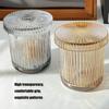 Набор из 2 стеклянных держателей для ватных палочек с герметичными крышками для организации столешницы в ванной комнате и защиты от пыли