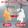 Car Mounted Color-changing Duck Decoration Hanging Ornament Creative Rearview Mirror Pendant Car Interior Driving Decor Gift