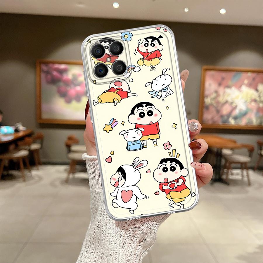 Cute Crayons Shinchan Soft Phone Cover Case for Honor X7b X9a 90 Lite X8 X8b X8a X9b