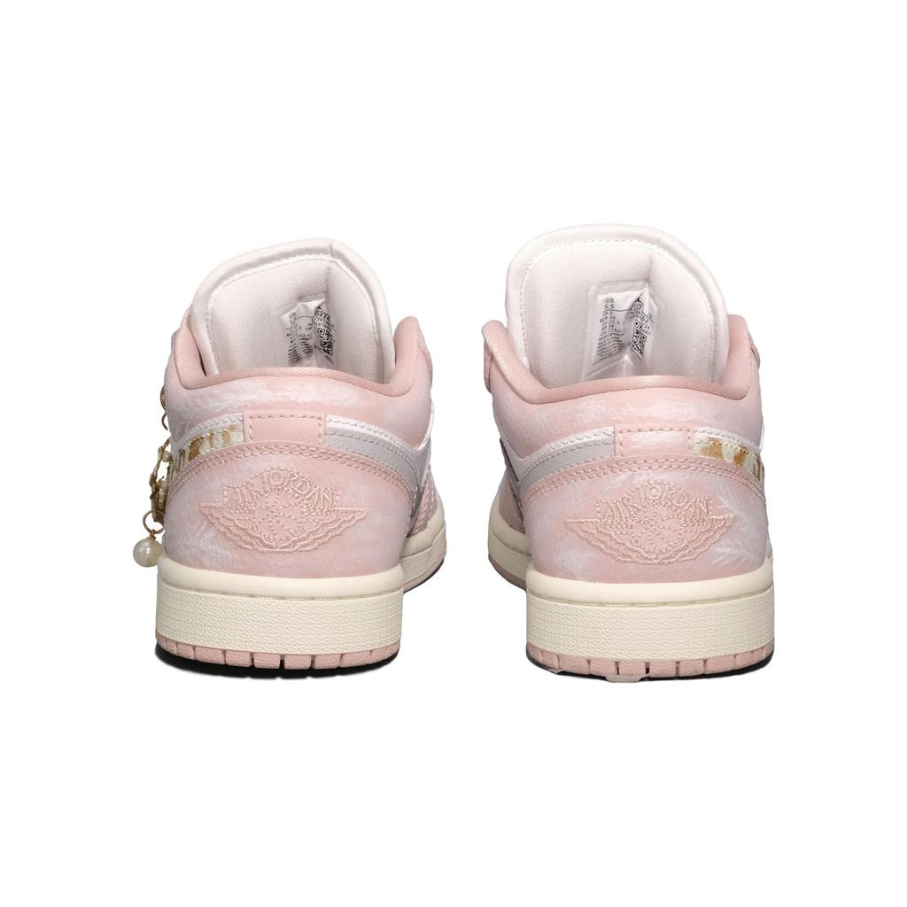 Jordan Кроссовки Air Jordan 1 Low Skateboard Shoes Женские Золотой Розовый DC0774-162(Команда1114-)