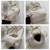 Mink-style Pleated Plush Handbag & Crossbody Bag for 2025