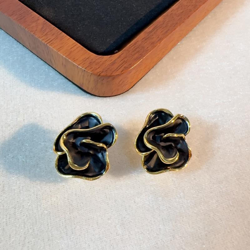 Серьги-гвоздики в форме кубического цветка камелии для женщин, уникальный дизайн, темпераментные серьги, повседневные темпераментные украшения для ушей, нежный подарок для девочек