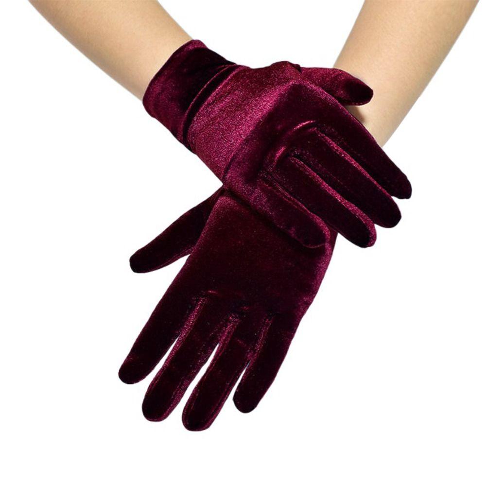 Halloween Autumn Winter Female Full Finger Velvet Full Finger Gloves Warm Gloves Mittens