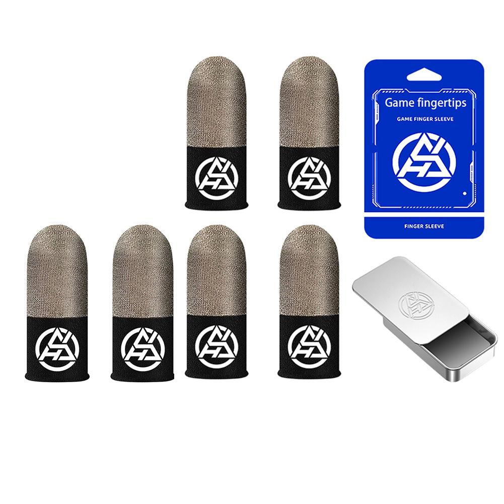 1/2 Pair Luminous Fingertips Breathable Game Finger Sleeve Finger Cots Cover Touch Screen Thumb Gloves for PUBG Mobile Gaming