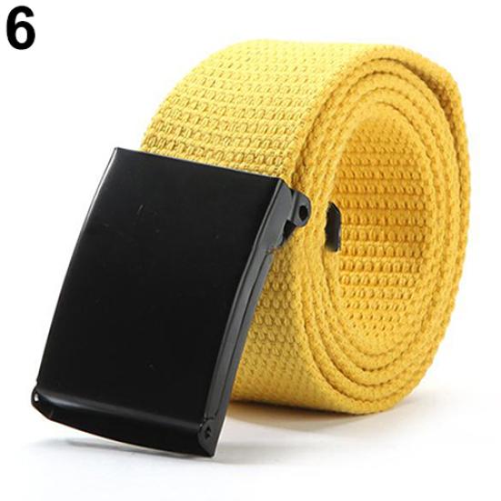 Унисекс Военный Повседневный однотонный однотонный однотонный парусиновый пояс на талии