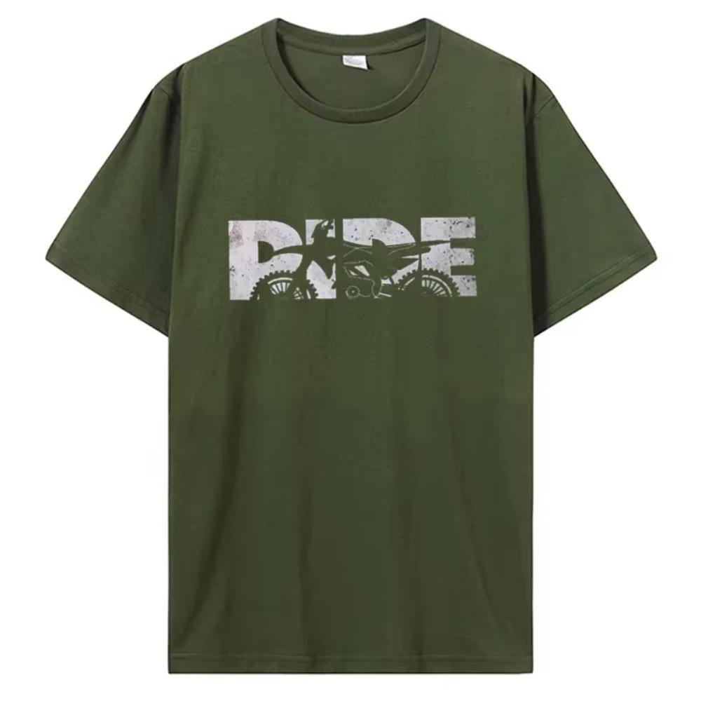 RIDE Dirt Bike Motocross Apparel Style TShirt Enduro Cross Motorcycle Racing Hip Hop Gift Clothes T Shirt Cotton Streetwear