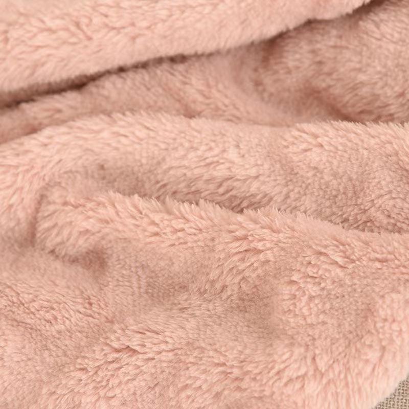 Women's Coral Fleece Pajama Set - Autumn/Winter Flannel Cardigan Style