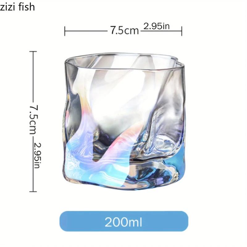 Креативная стеклянная чашка Необычная чашка Glacier Прозрачная чашка для кофе Латте Чашки для напитков Чашки для воды Чашки для чая Бытовая посуда для напитков