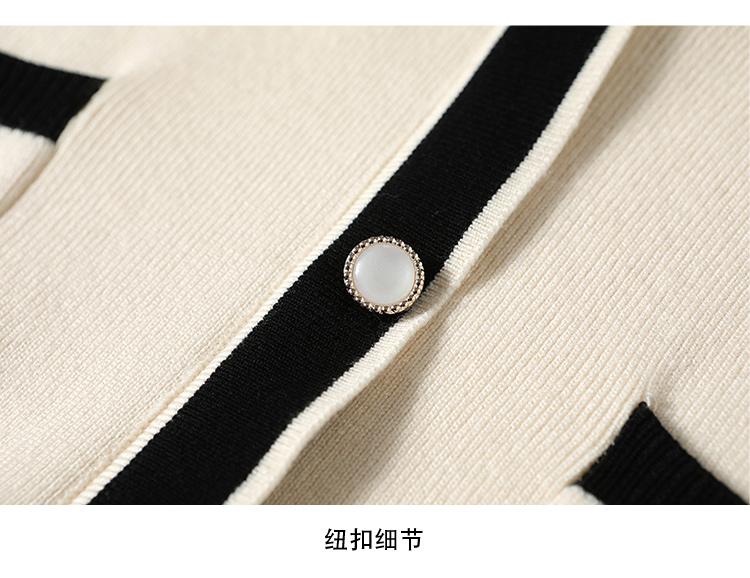 Autumn Winter Spring Women Casual Fashion Black White Long Sleeve Knitted Sexy V-neck Midi Dress S-XL