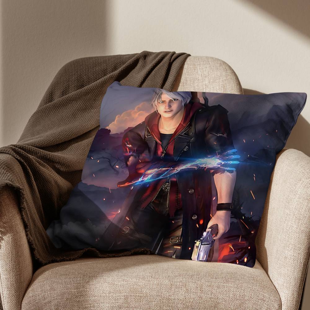 Крутая наволочка для подушки Devil May Cry (DMC) Подходит для дивана, машины, спальни, офиса Декоративная наволочка
