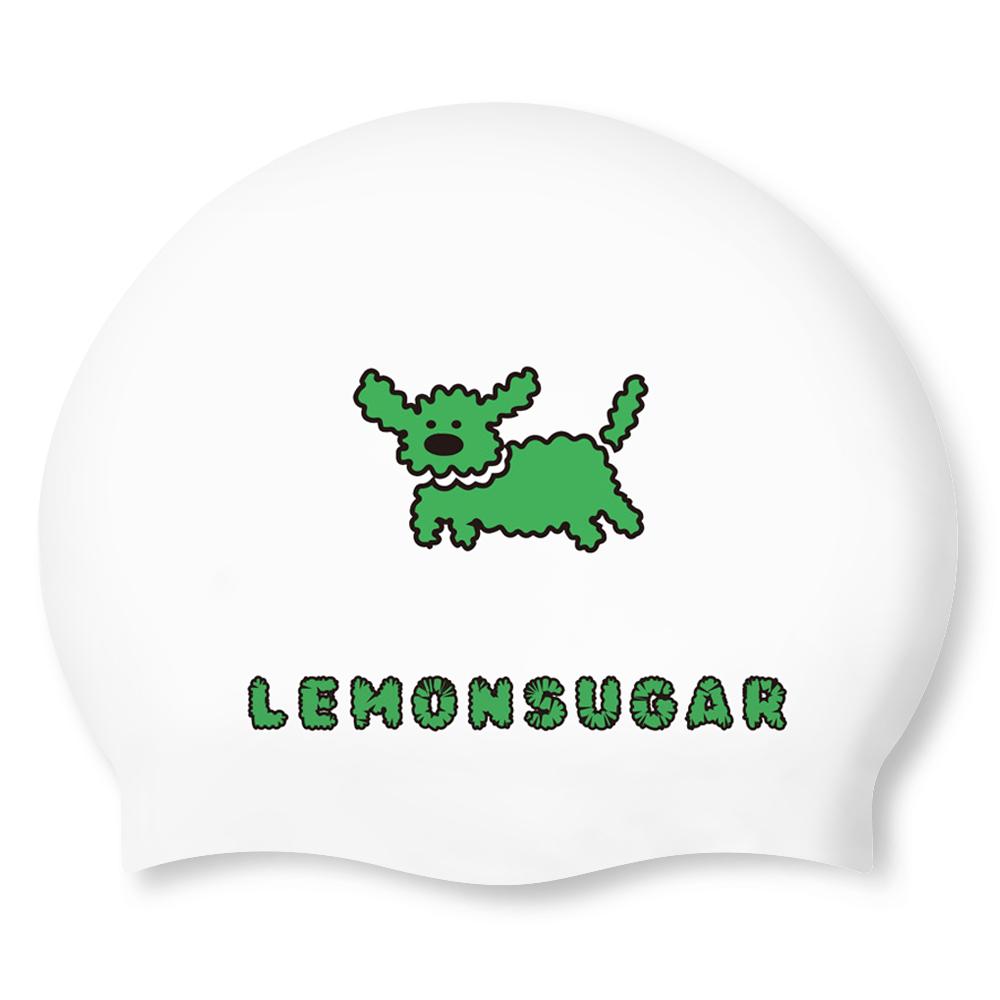 Lemonsyuga Капающая Собачка Зеленая Силиконовая Шапочка для Плавания Белая