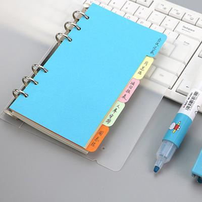 5 шт. цветные кольцевые разделители с вкладками, пластиковые индексные разделители страниц, папка с 6 кольцами, пастельные разделители страниц для макарон, письменные этикетки