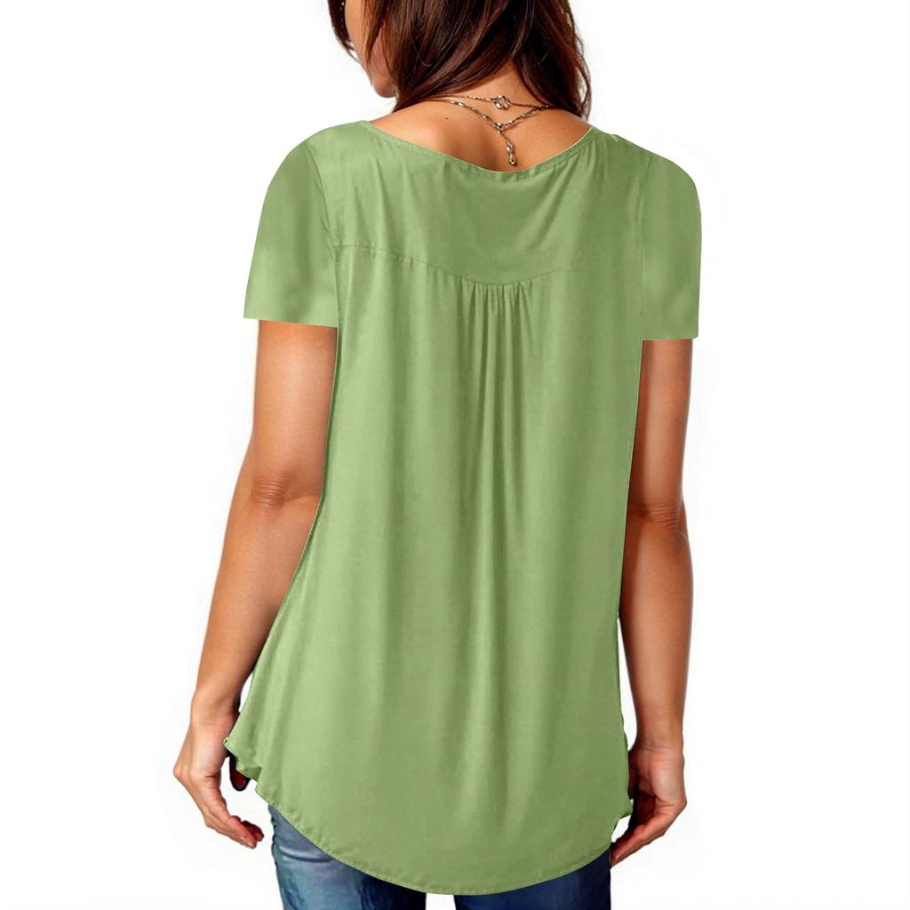 Женские туники, топы, нарядные, повседневные, летние, рубашки с коротким рукавом, свободный крой, плиссированный топ в стиле бохо