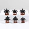Miniature Micro Landscape Hexagonal Decor Pavilion Figurine Cute Mini Pagoda Statue