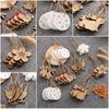 Natural Rabbit Pendants Handcraft Wooden Easter Wood Chips Easter Decorations Hanging Ornaments
