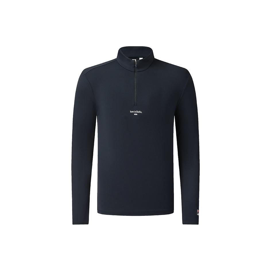 Fila Теннисная мода Минималистичный Спортивный Повседневный Классическая Футболка с Длинным Рукавом Мужские Топы Небесно-Голубой A11M543218FBU