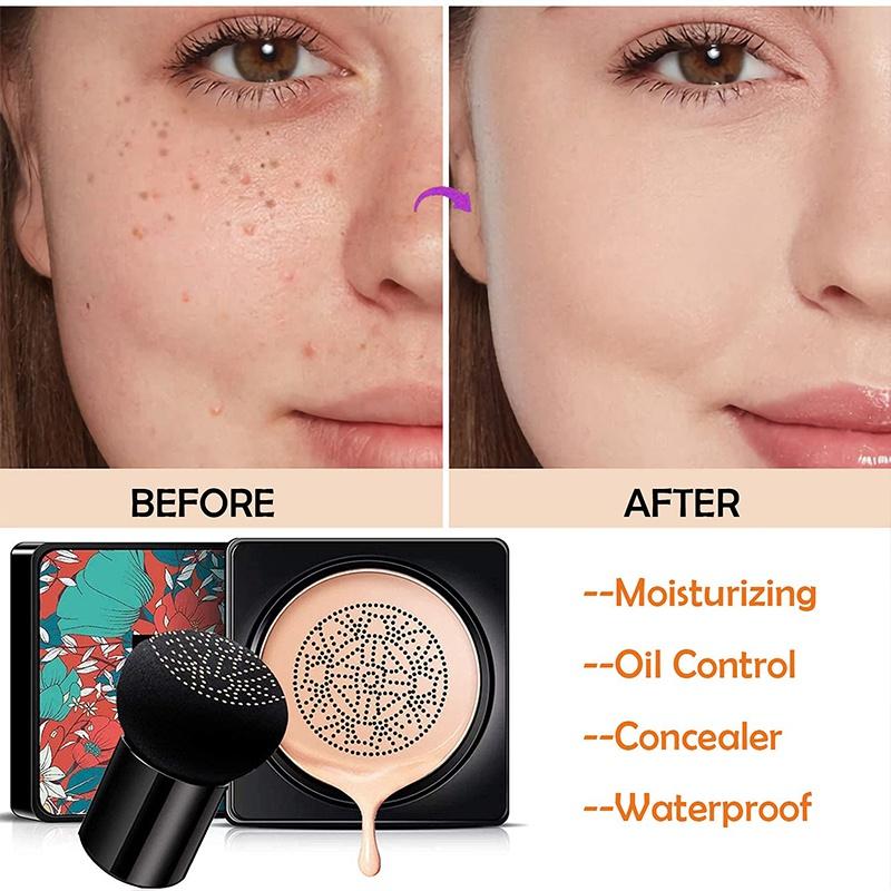 Надувная подушка CC Cream Mushroom Head Foundation Увлажняющий BB крем Nude Makeup Стойкий матовый корректор Foundation Makeup