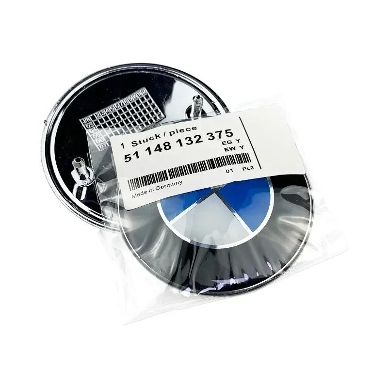 For BMW Hot 2025 45/74/82mm Car Front Hood Emblem for E30 E38 E39 E46 E60 E61 X1 X3 X4 X5 X6 E70 X5 Rear Trunk Badge Steering Wh