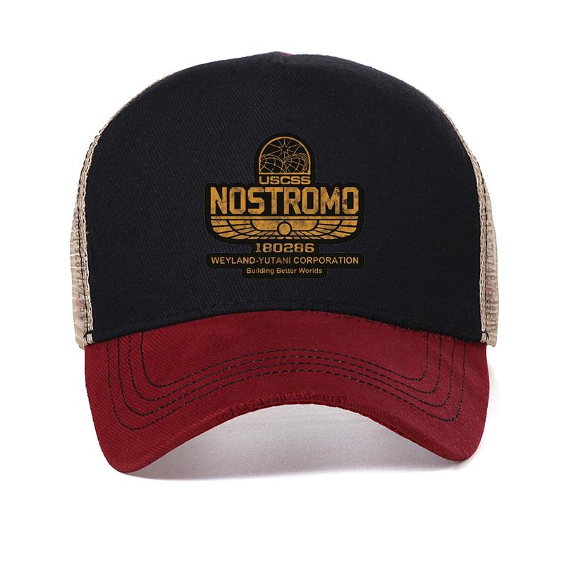 Космические Силы Исследуйте Завет USCSS Nostromo Бейсболка Крылья Полета Синий Офицерский Значок мужская шляпа Летние сетчатые тракерные кепки