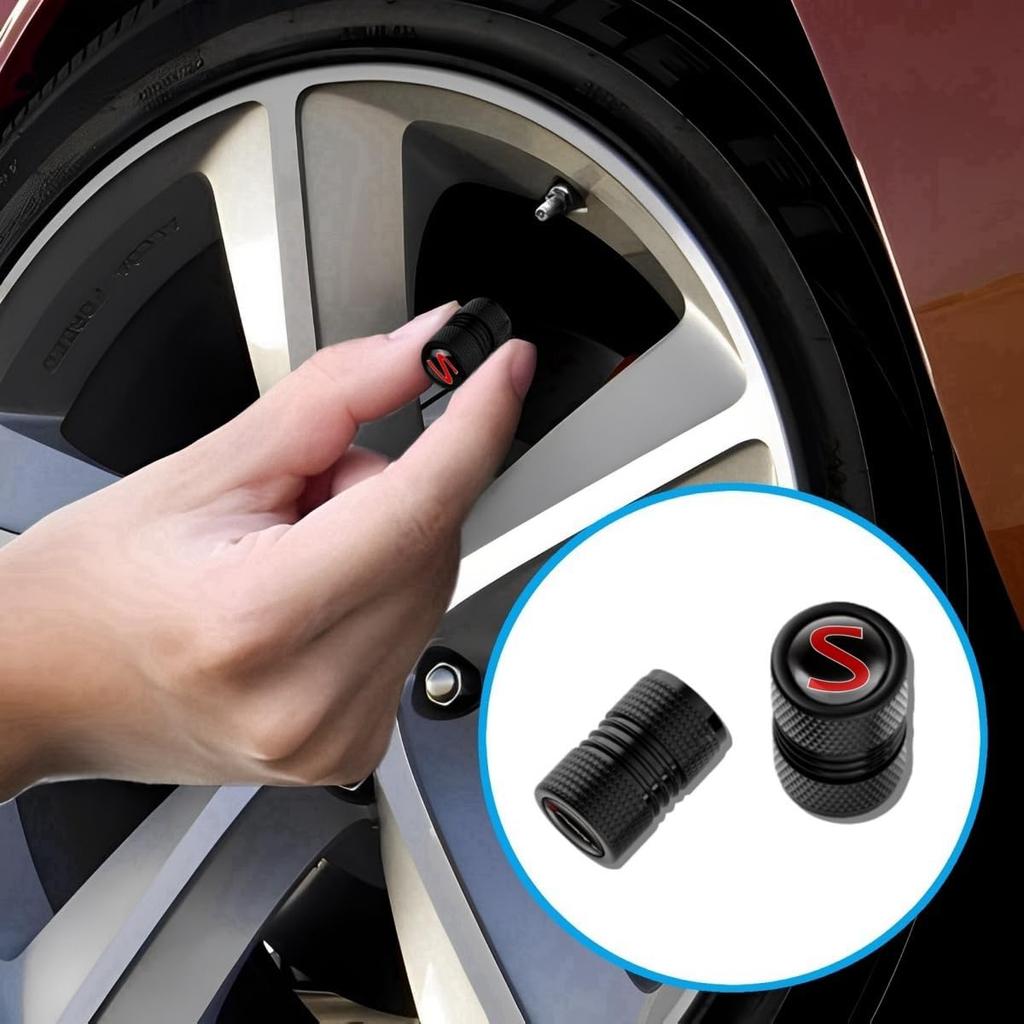 Car Wheel Tire Valve Stem Caps Aluminum Alloy Compatible with Q50 Q60 Q70 Q80 car tire Valve caps Tire Air Caps Cover Accessories