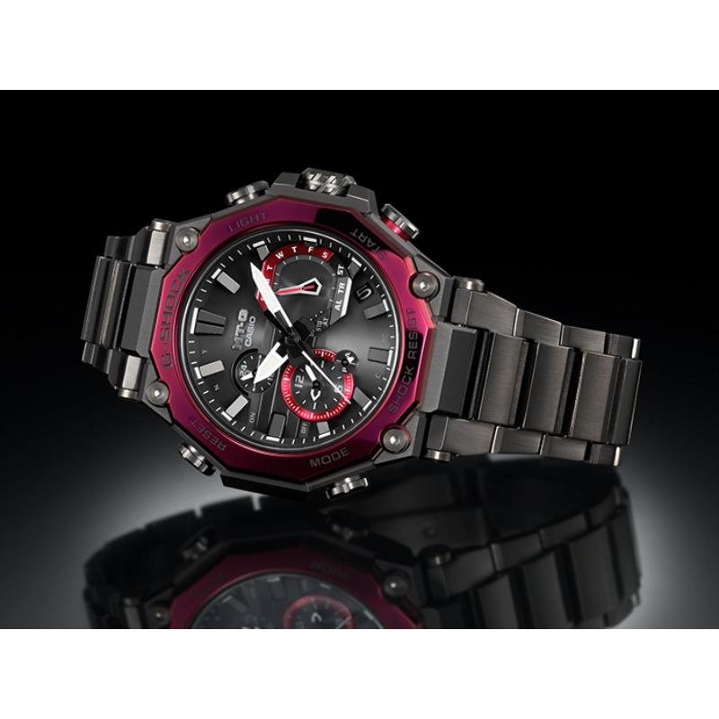 Casio Мужские кварцевые часы из нержавеющей стали с водозащитой 200 м MTG-B2000BD-1A4