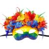 Lightweight Plastic Masque Mardi Gras for Men Women, Colorful Rainbow Masquerade Party Venetian Prom Party, Carnival, Halloween Cosplay Costume