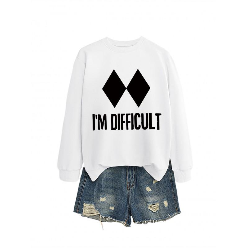Womens Oversized Loose Fit Hoodie Sweatshirt With Print Design Comfortable Casual Top