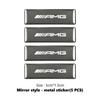 For AMG Aluminum Alloy Car Logo Stickers Auto Body Door Decorative Decals Accessories Mercedes Benz GLC GLE GLK W190 W201 C180  gy9