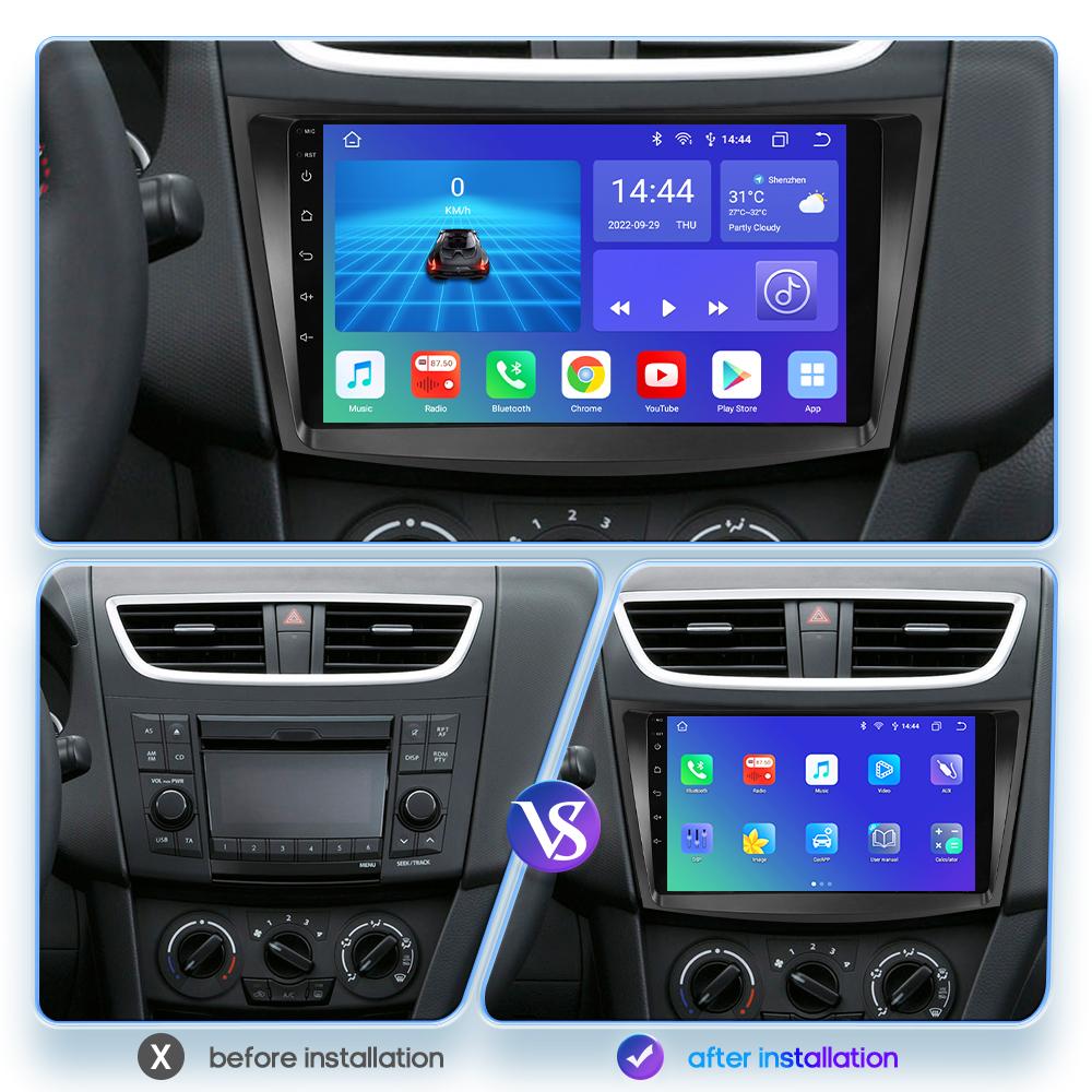 Carplay 4G Радио 2 Din Android 12 Автомобильный мультимедийный плеер для Suzuki Swift 4 2011-2015 GPS-навигация WIFI DSP 9 дюймов 2din Интеллектуальный экран AutoRadio