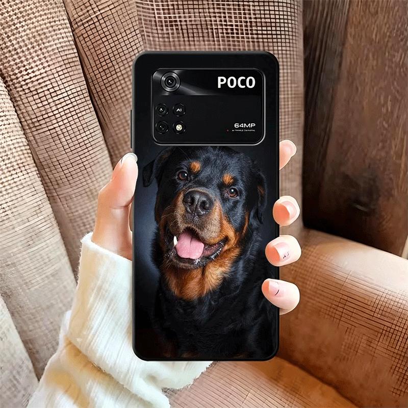 Rottweiler Dog Soft Phone Case for Xiaomi Poco X5 X6 X7 X8 Pro Max X3 F7 F8 Ultra M8 M7 M6 M5 Redmi 15 15C 14C 13C 12C X4 F6