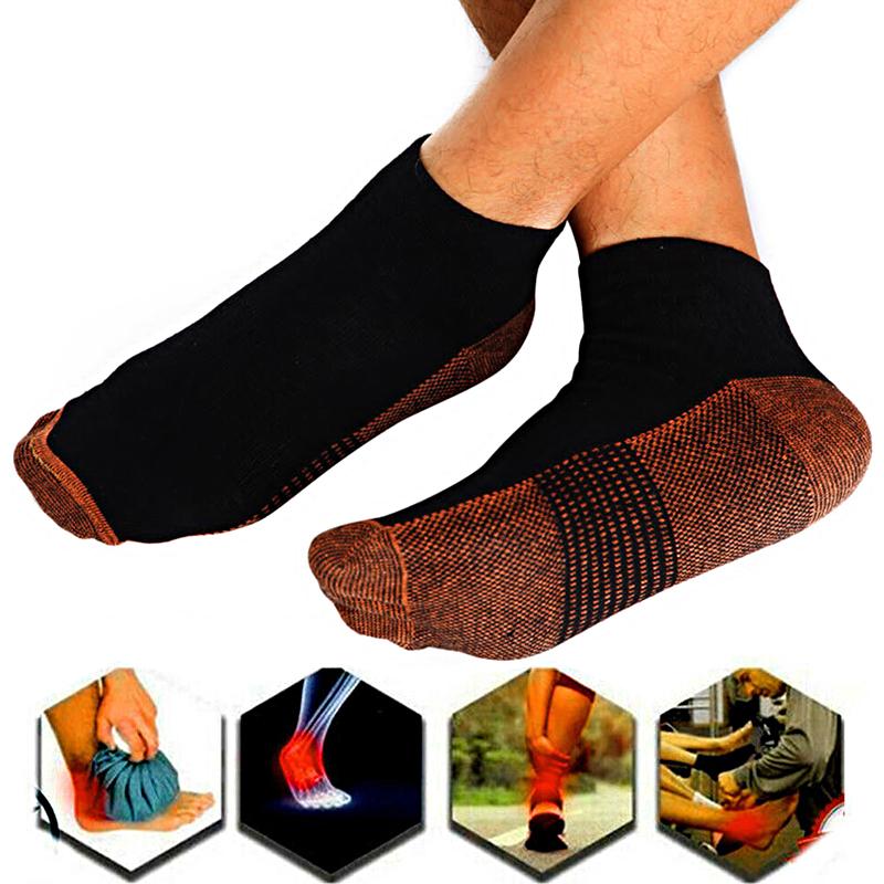 Унисекс, медное волокно, поддержка свода стопы, облегчение боли, пяточные шпоры, подошвенный фасциит, носки