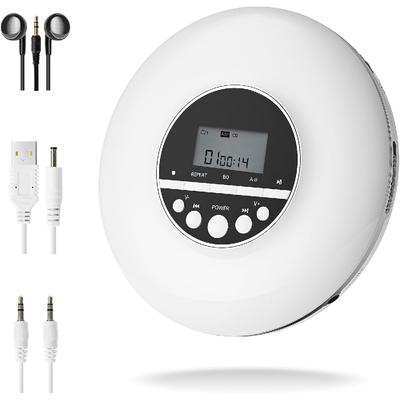 Портативный CD-плеер CD-плеер с наушниками HiFi классический персональный CD Discman защита от пропуска ЖК-дисплей Walkman с кабелем AUX для автомобиля и дома