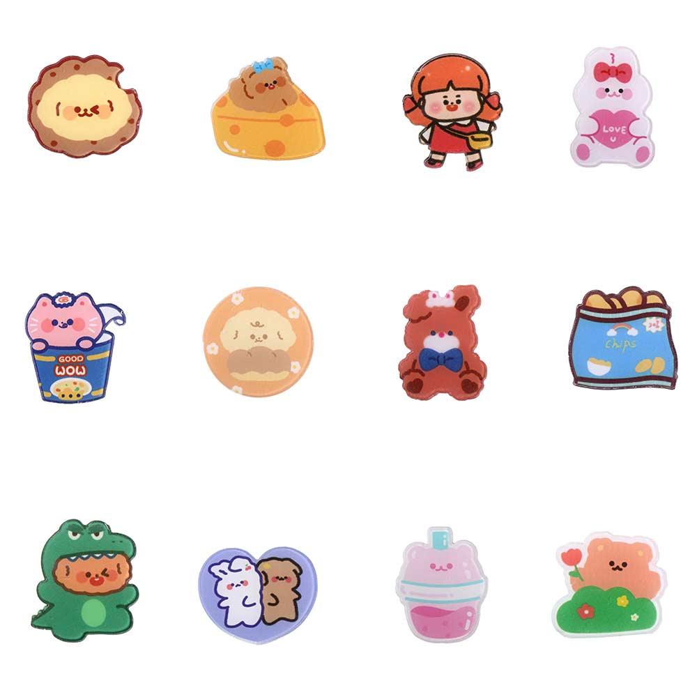 Японская простая милая симпатичная акриловая студенческая модная бижутерия мультяшная брошь корейский стиль брошь украшение на сумку