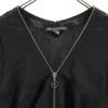 Armani Exchange Платье-комбинезон с короткими рукавами-фонариками и молнией, черное, женское, б/у