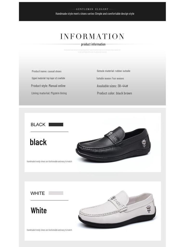 Мужские мокасины из натуральной коровьей кожи - повседневные модные лоферы, туфли без застежек в европейском стиле