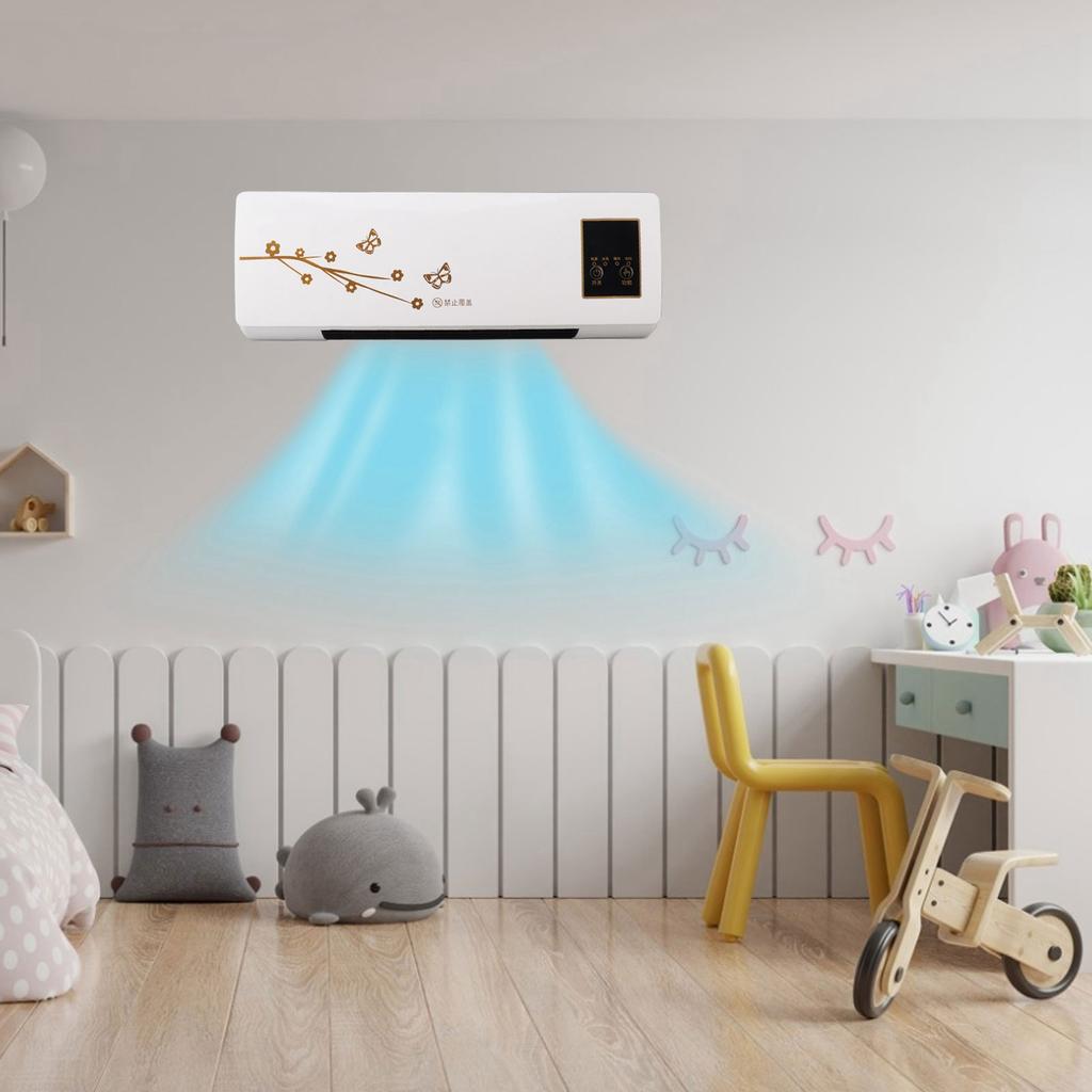 Настенный кондиционер с таймером и пультом дистанционного управления, портативный мини-электрический охладитель и обогреватель для спальни, ванной комнаты