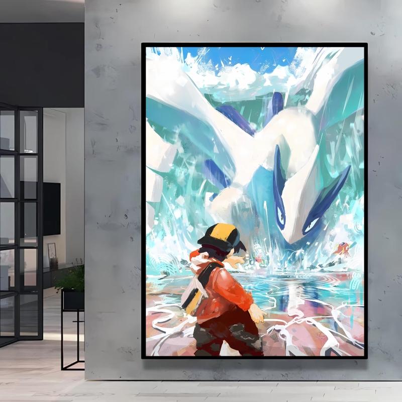 Hot Anime Poster Pokemon Akari Arceus Cartoon Character Picture High Quality Canvas Children's Room Home Decoration Paintings