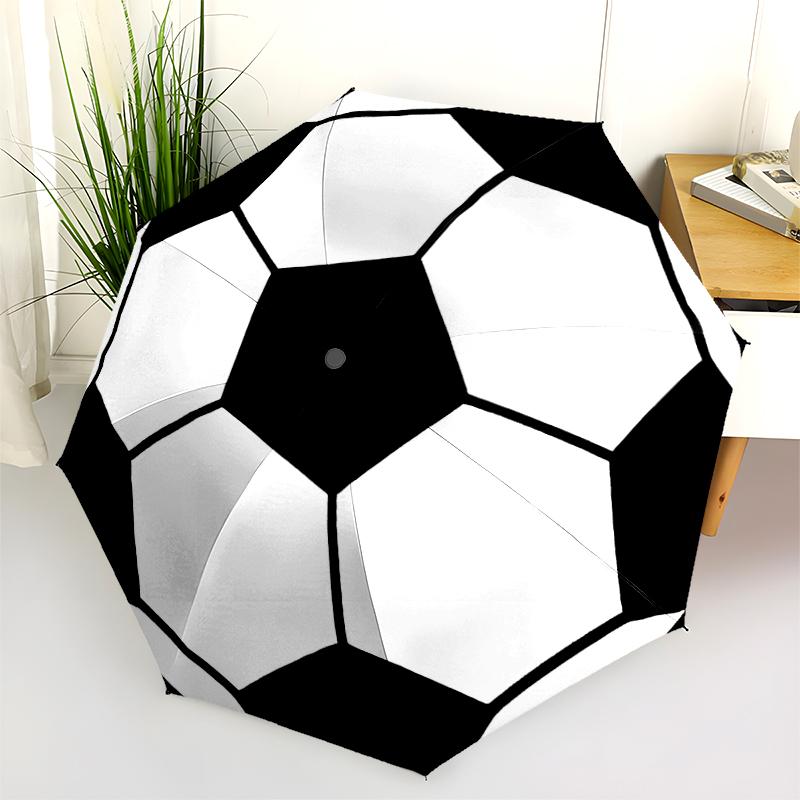 1PC football sport Umbrella Portable Folding Umbrella Iron Frame Hole Bone Structure Outdoor Home Umbrella A10