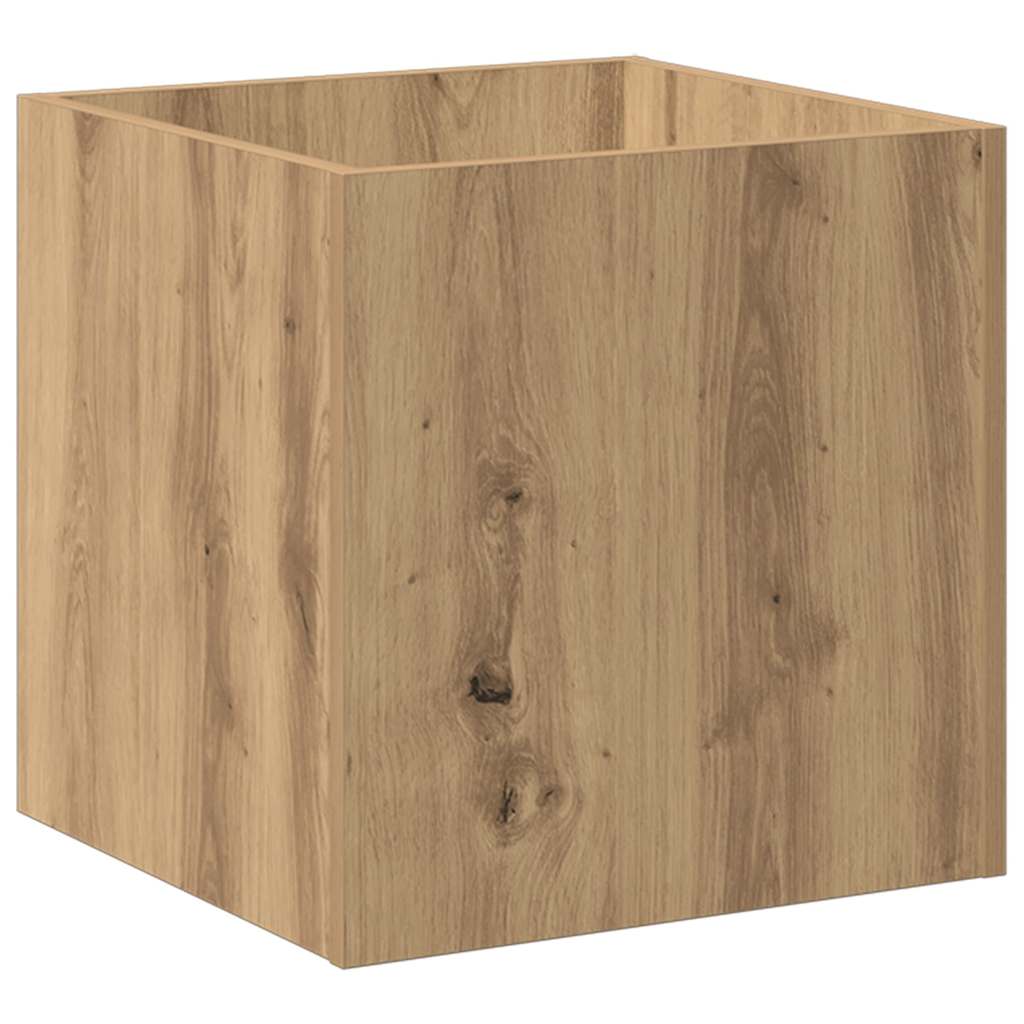 Planter Box Artisan Oak 40x40x40 cm Wood Based Material